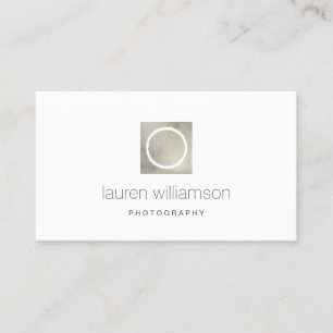 Minimal Circle Camera Lens Fotografie Logo Visitekaartje