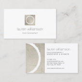 Minimal Circle Camera Lens Fotografie Logo Visitekaartje (Voorkant / Achterkant)
