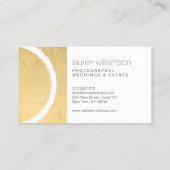 Minimal Circle Camera Lens Gold Photography Logo Visitekaartje (Achterkant)