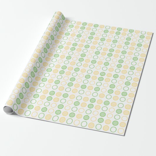 Minimal Circle Grid Pattern Cadeaupapier (Uitgerold)