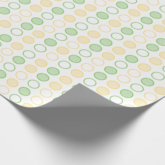 Minimal Circle Grid Pattern Cadeaupapier (Hoek)