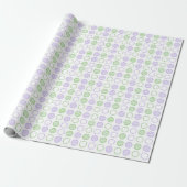 Minimal Circle Grid Pattern Cadeaupapier (Uitgerold)