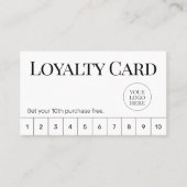 Minimal Classic Business Flat Loyalty Card (Voorkant)
