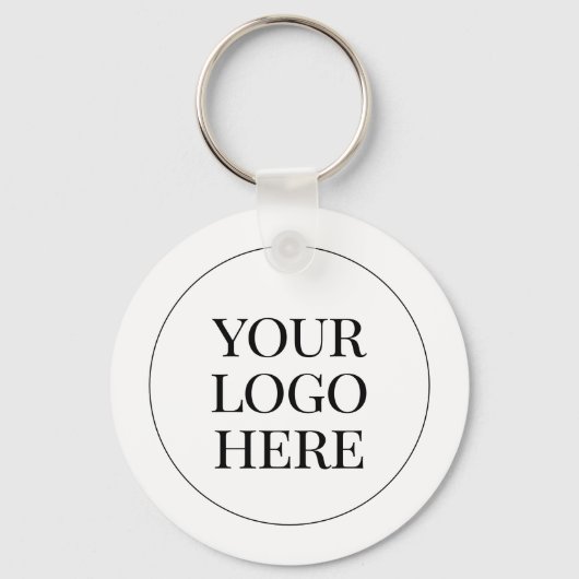 Minimal Classic Business Scannable QR Code Sleutelhanger (Voorkant)