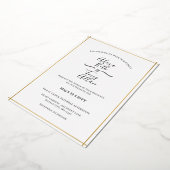 MInimal Classic Custom Gold Foil Folie Uitnodiging (Gedraaid)