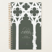Minimal Classic Gothic Window Typography Olive Planner (Voorkant)