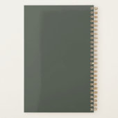 Minimal Classic Gothic Window Typography Olive Planner (Achterkant)