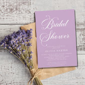 Minimal Classic Lavendel Lila Script Kaart