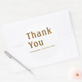 Minimal Classic Personalized Round Thank You Gift  Ronde Sticker (Envelop)