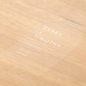 Minimal Classic Script Modern Wedding Invitation Acryl Uitnodigingen (Laagn)