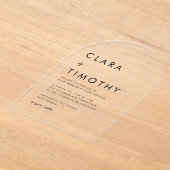 Minimal Classic Script Modern Wedding Invitation Acryl Uitnodigingen (Laagn)