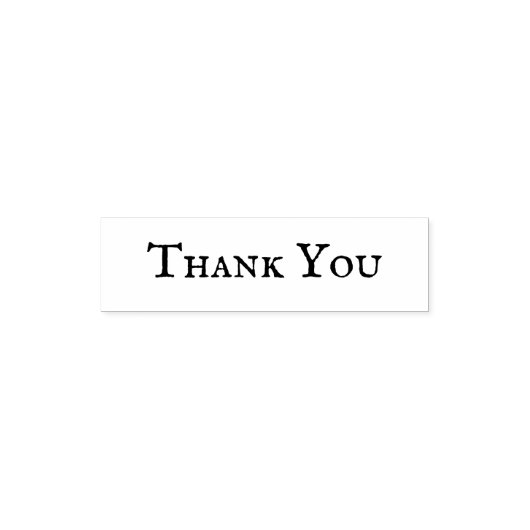 Minimal Classic “Thank You” Zelfinktende Stempel (Design)