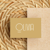 Minimal Clean Beige Boho  Visitekaartje