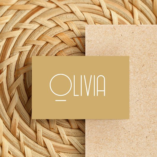 Minimal Clean Beige Boho Visitekaartje