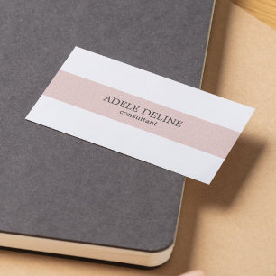 Minimal Clean Bleek Roze Textuur Streep Wit Visitekaartje