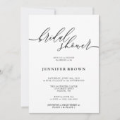 Minimal Clean Modern White Script Kaart (Voorkant)