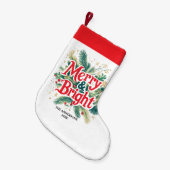 Minimal Clean Simple Xmas Rood Wit Kleine Kerstsok (Voorkant (Hangend))