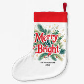 Minimal Clean Simple Xmas Rood Wit Kleine Kerstsok (Achterkant)