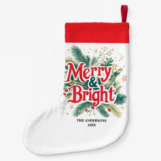 Minimal Clean Simple Xmas Rood Wit Kleine Kerstsok (Achterkant)