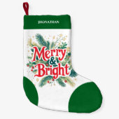 Minimal Clean Simple Xmas Rood Wit Kleine Kerstsok (Voorkant)