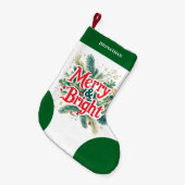 Minimal Clean Simple Xmas Rood Wit Kleine Kerstsok (Voorkant (Hangend))