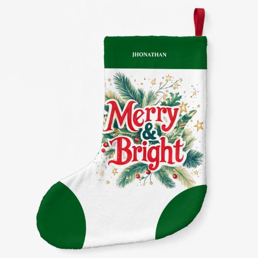 Minimal Clean Simple Xmas Rood Wit Kleine Kerstsok (Achterkant)