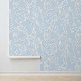 Minimal Coastal Coral in Light Blue Behang