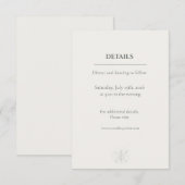 Minimal Coastal Sand Dollar Wedding Informatiekaartje (Voorkant / Achterkant)