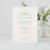 Minimal Coastal Sand Dollar Wedding Informatiekaartje (Staand voorkant)