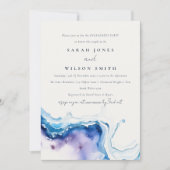 Minimal Coastal Sea Beach Watercolor Engagement Kaart (Voorkant)