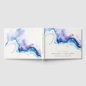 Minimal Coastal Sea Beach Watercolor Wedding Gastenboek (Volledig)