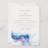 Minimal Coastal Sea Beach Watercolor Wedding Kaart (Voorkant)