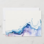 Minimal Coastal Sea Beach Wedding Rehearsal Dinner Kaart (Achterkant)