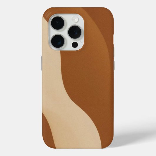 "Minimal Coffee & Mocha Tone Phone Case Trendy (Achterkant)