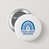 Minimal Colon Cancer Awareness Blue Ribbon Ronde Button 5,7 Cm (Voorkant /achterkant)