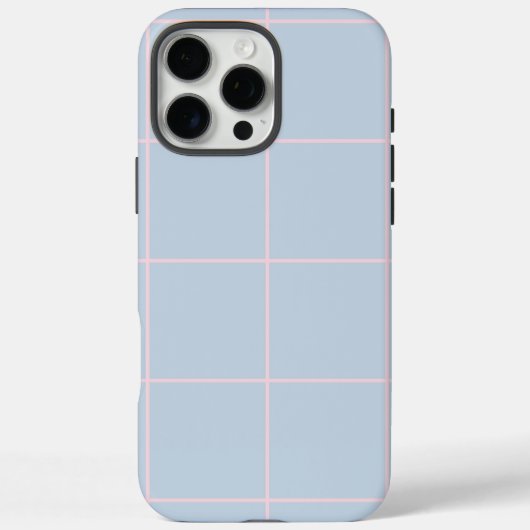 Minimal Color Grid Check Pattern Case-Mate iPhone Case (Achterkant)