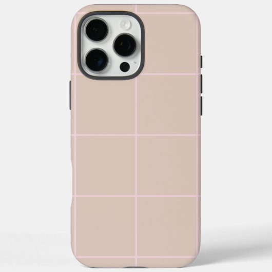 Minimal Color Grid Check Pattern Case-Mate iPhone Case (Achterkant)