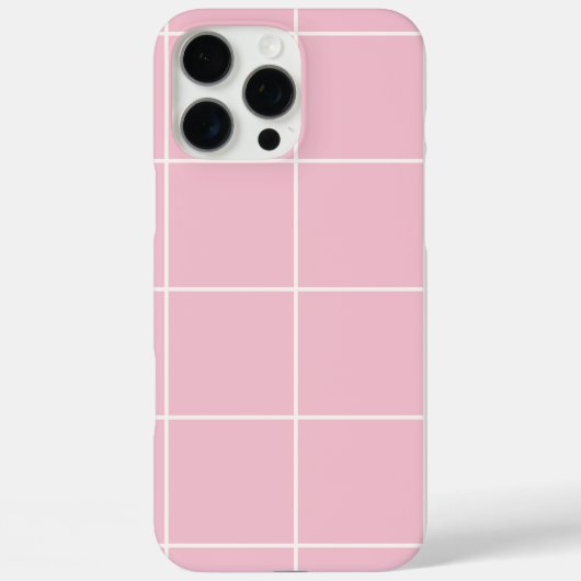 Minimal Color Grid Check Pattern Case-Mate iPhone Case (Achterkant)