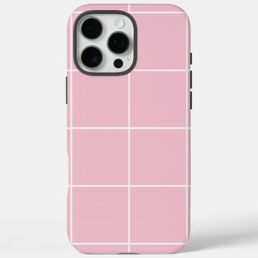 Minimal Color Grid Check Pattern Case-Mate iPhone Case (Achterkant)