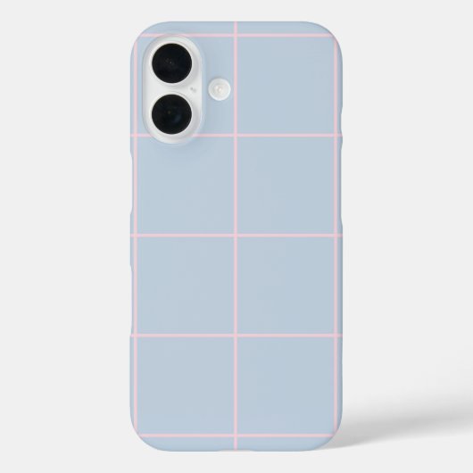 Minimal Color Grid Check Pattern Case-Mate iPhone Case (Achterkant)