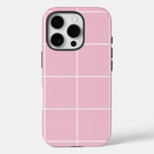 Minimal Color Grid Check Pattern Case-Mate iPhone Case (Achterkant)