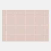Minimal Color Grid Check Pattern Inpakpapier Vel (Voorkant 3)