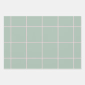 Minimal Color Grid Check Pattern Inpakpapier Vel (Voorkant)