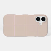 Minimal Color Grid Check Pattern iPhone 16 Hoesje (Achterkant horizontaal)