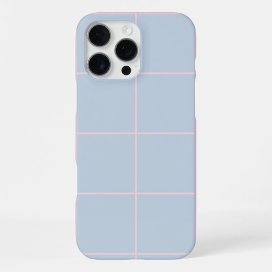 Minimal Color Grid Check Pattern iPhone Hoesje (Achterkant)
