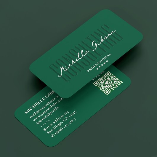 Minimal Consulting Professional Hunter Green Visitekaartje