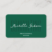 Minimal Consulting Professional Hunter Green Visitekaartje (Voorkant)