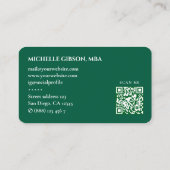 Minimal Consulting Professional Hunter Green Visitekaartje (Achterkant)
