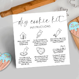 Minimal Cookie Decorating Care Kaart Elegant Logo Vierkante Visitekaartje