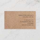 Minimal Cool Kraft Zwart Schaar Hair Stylist Visitekaartje (Achterkant)